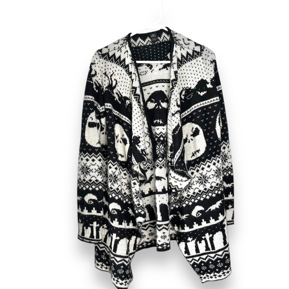 Disney Nightmare Before Christmas Womens Sm Open Front Cardigan Jack Skellington - Picture 1 of 7